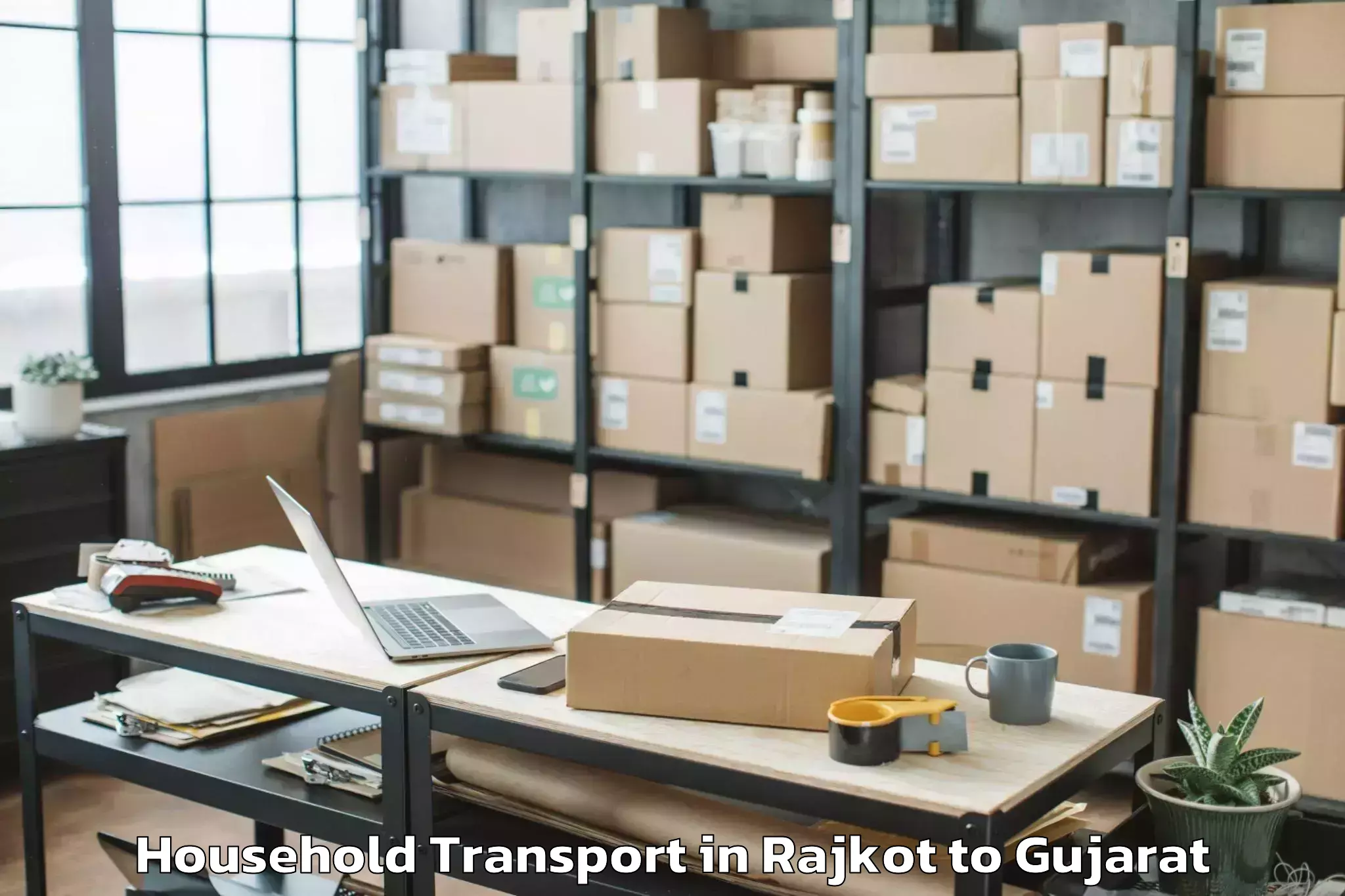 Top Rajkot to Vadpada Household Transport Available